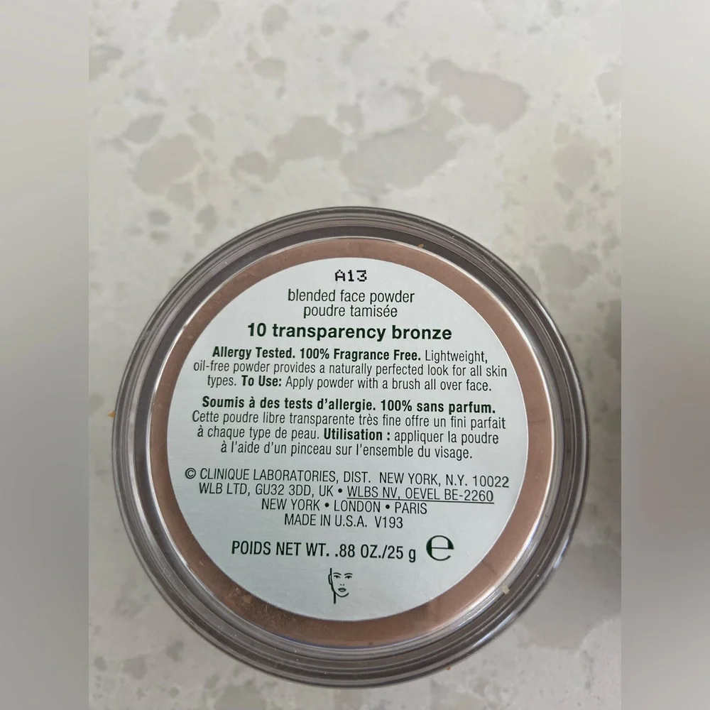New in Box! Clinique Transparency Bronze Blende Face Powder Loose All Skin Types